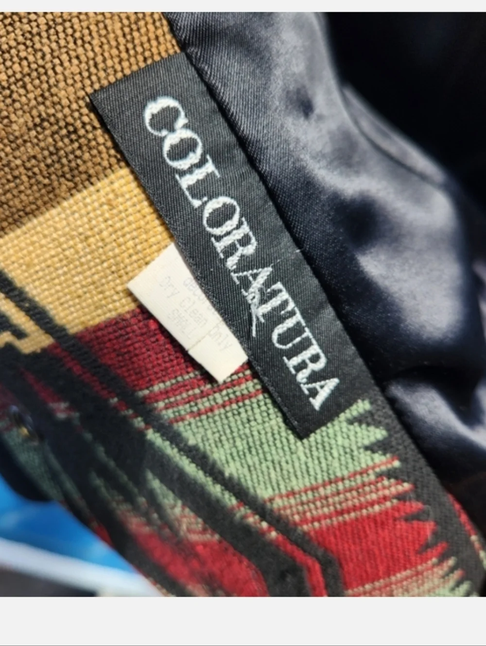 Coloratura Southwestern Wool Blazer - Red, Black - Picture 7 of 11